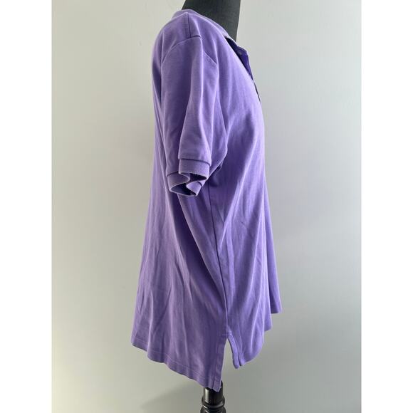 Polo Ralph Lauren 100% Soft Cotton Collared Shirt Purple Orange Size Medium SG - Picture 5 of 7
